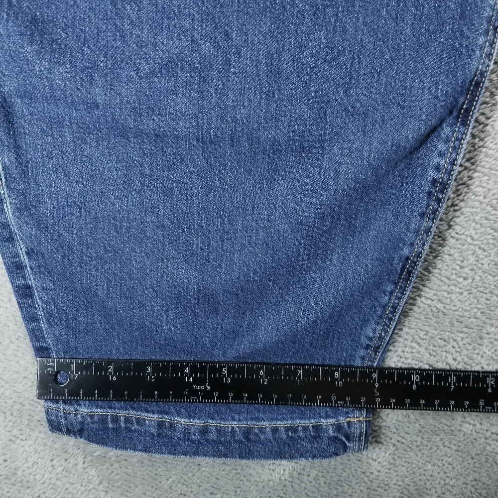 American Eagle Jeans Womens 10 Long Blue Baggy Barrel Low Rise Strigid - Picture 11 of 12